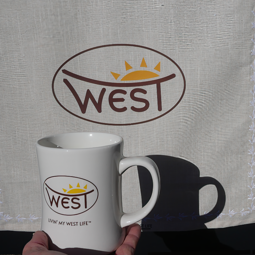 SUNBURST 'LIVIN' MY WEST LIFE' 18"x 18" BANNER