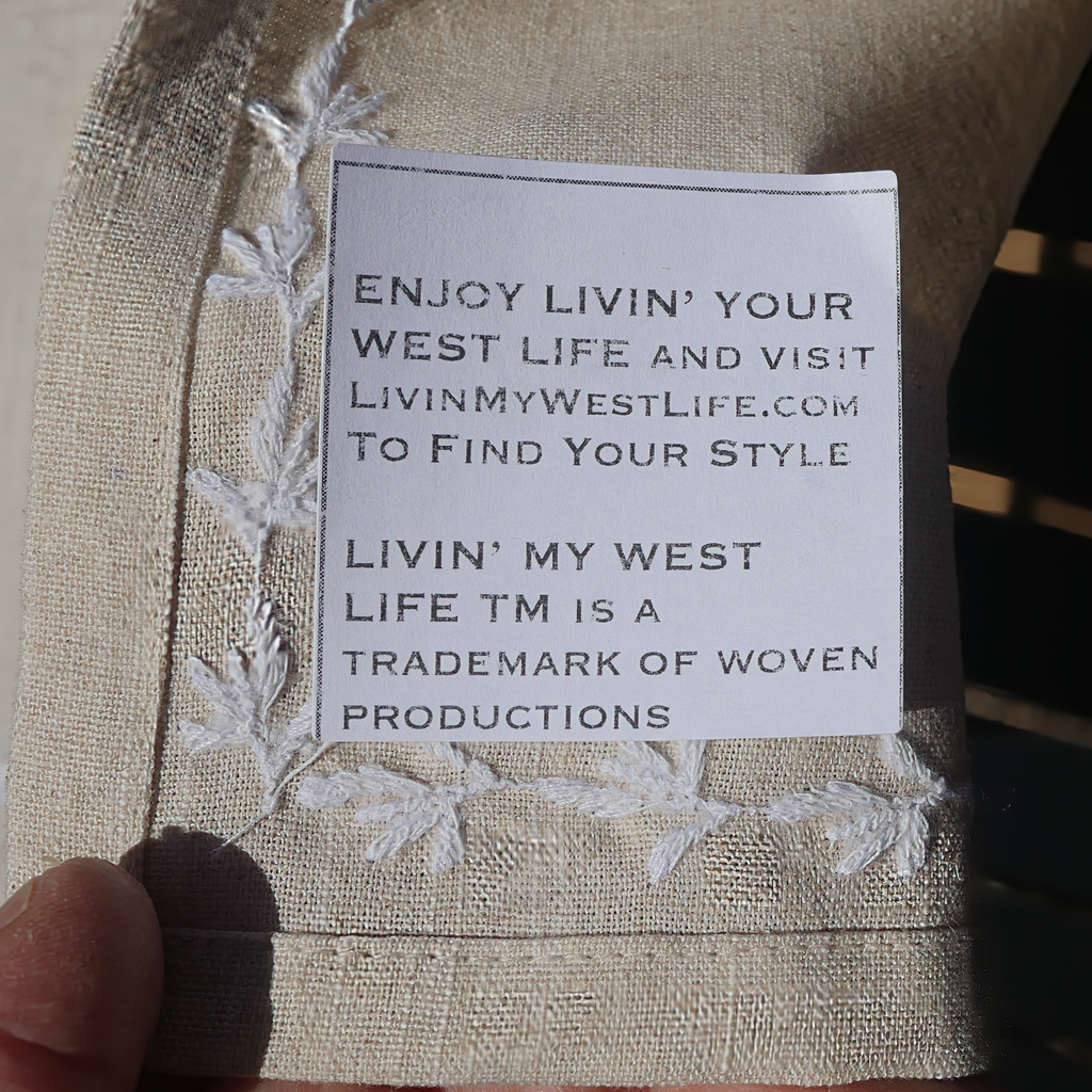 SUNBURST 'LIVIN' MY WEST LIFE' 18"x 18" BANNER