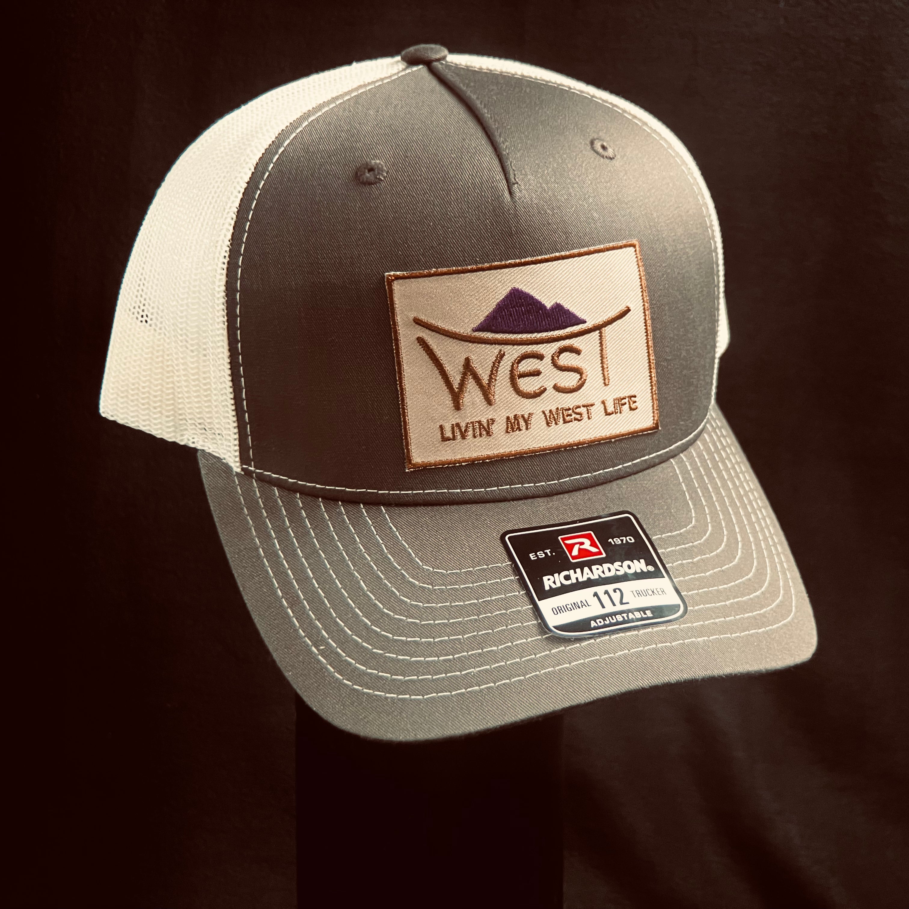 LIVIN' MY WEST LIFE MOUNTAIN HAT: Richardson 112 Trucker Hat, Brown/Khaki