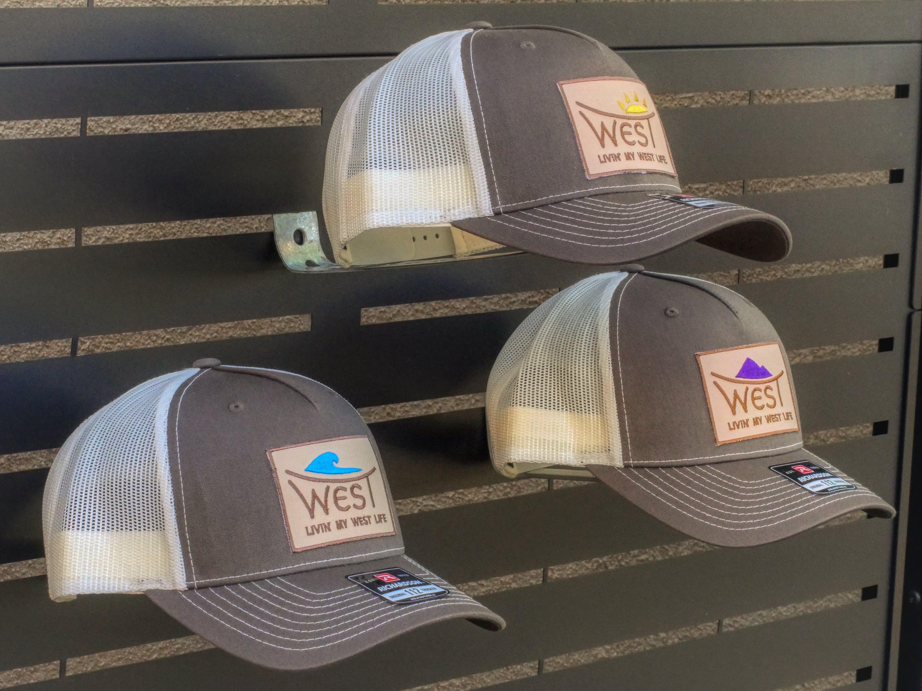 LIVIN' MY WEST LIFE MOUNTAIN HAT: Richardson 112 Trucker Hat, Brown/Khaki