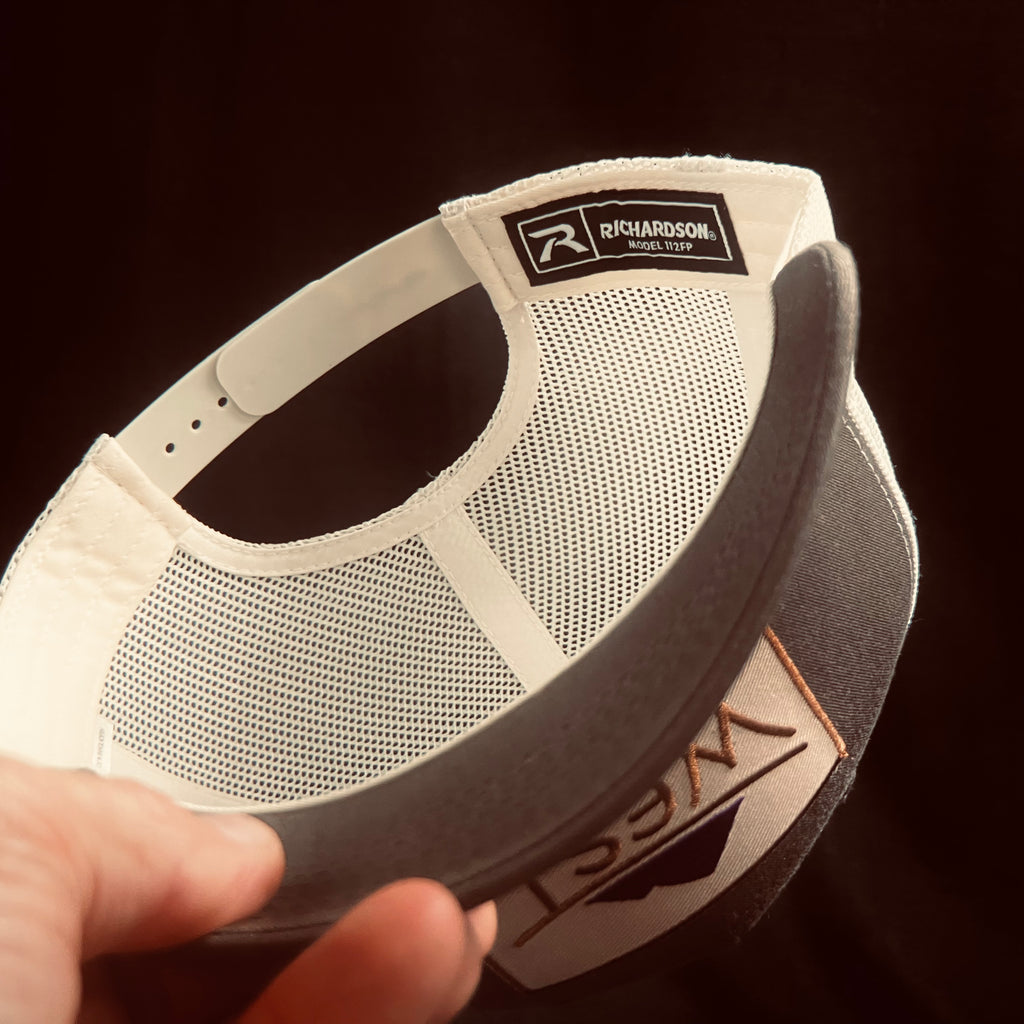 LIVIN' MY WEST LIFE MOUNTAIN HAT: Richardson 112 Trucker Hat, Brown/Khaki