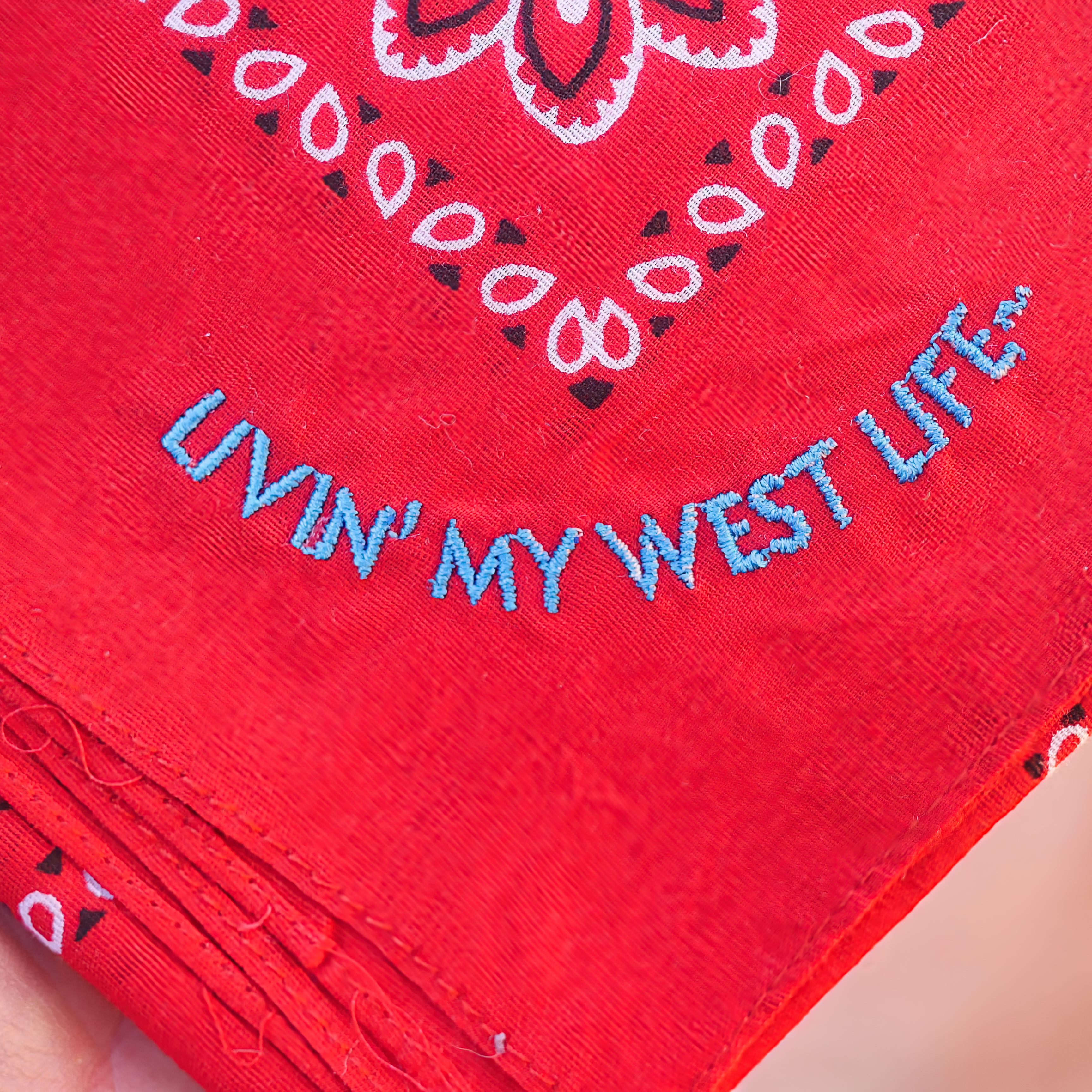 LIVIN' MY WEST LIFE STRAIGHT-UP BANDANA
