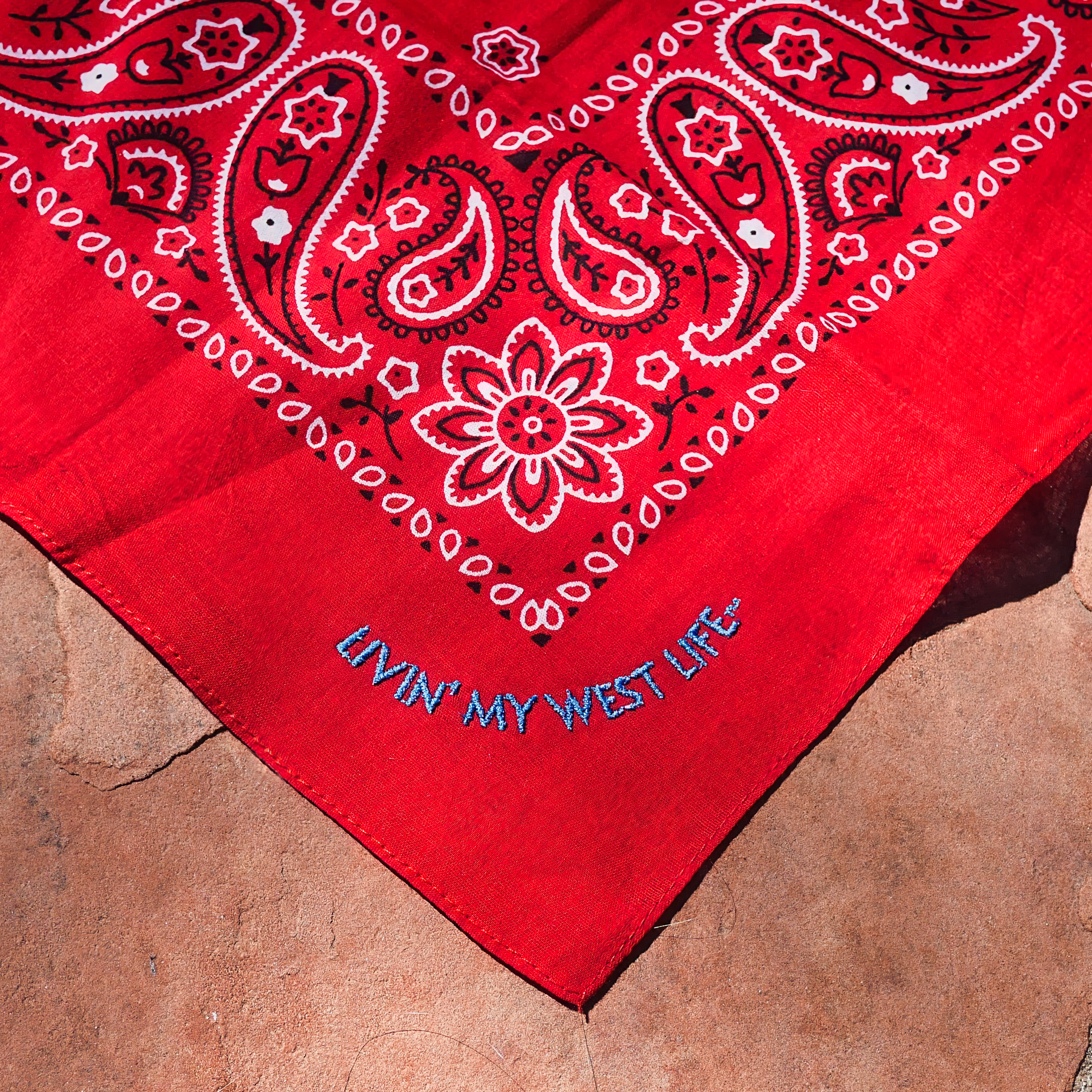 LIVIN' MY WEST LIFE STRAIGHT-UP BANDANA