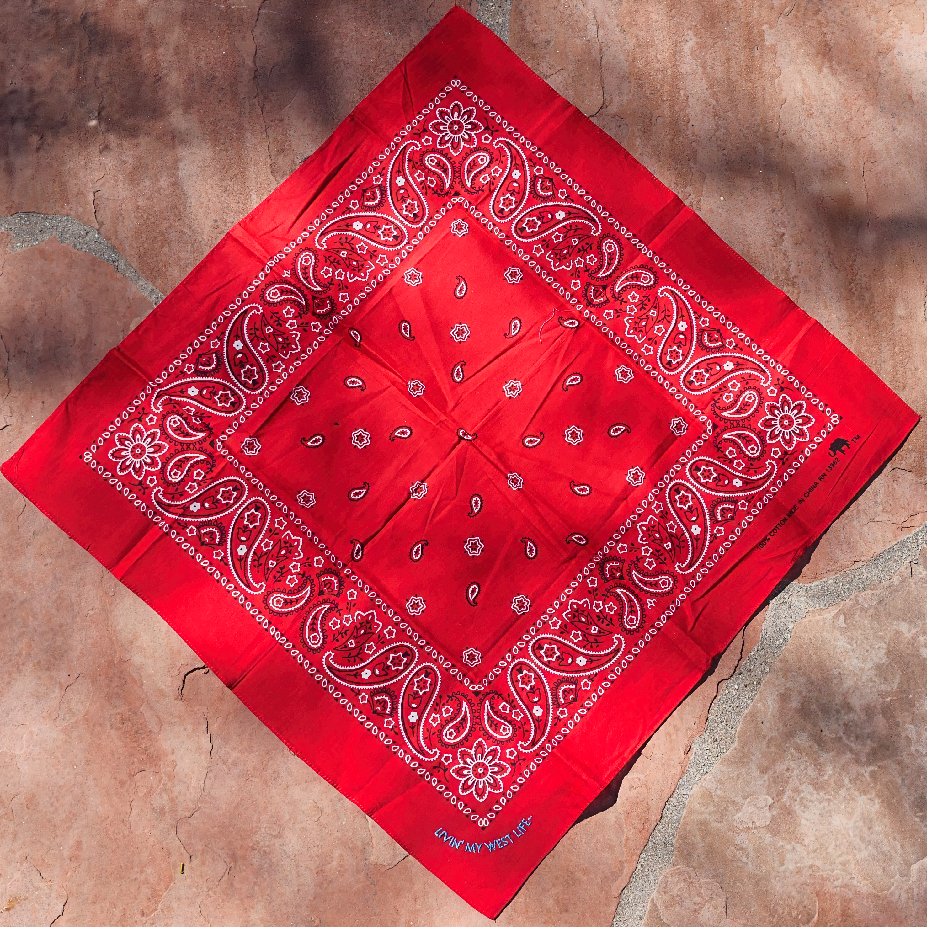 LIVIN' MY WEST LIFE STRAIGHT-UP BANDANA